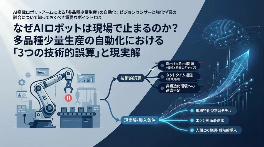 なぜAIロボットは現場で止まるのか？多品種少量生産の自動化における「3つの技術的誤算」と現実解