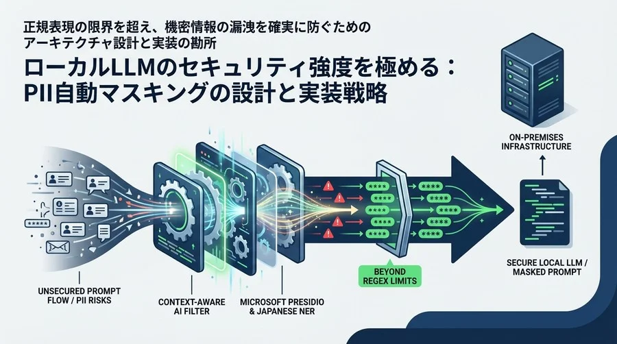 ローカルLLMのセキュリティ強度を極める：PII自動マスキングの設計と実装戦略