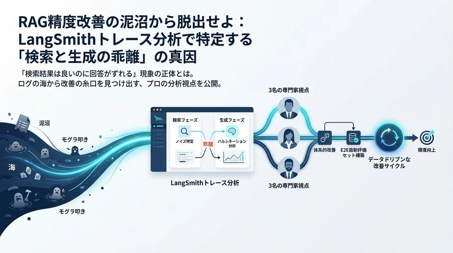 RAG精度改善の泥沼から脱出せよ：LangSmithトレース分析で特定する「検索と生成の乖離」の真因