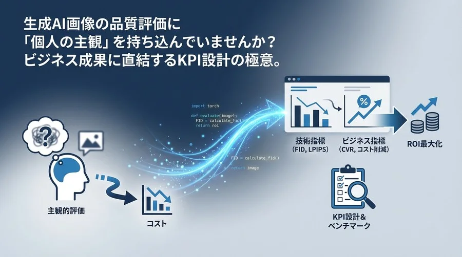 GAN画像生成の品質評価：主観を排しROIを最大化するKPI設計の極意