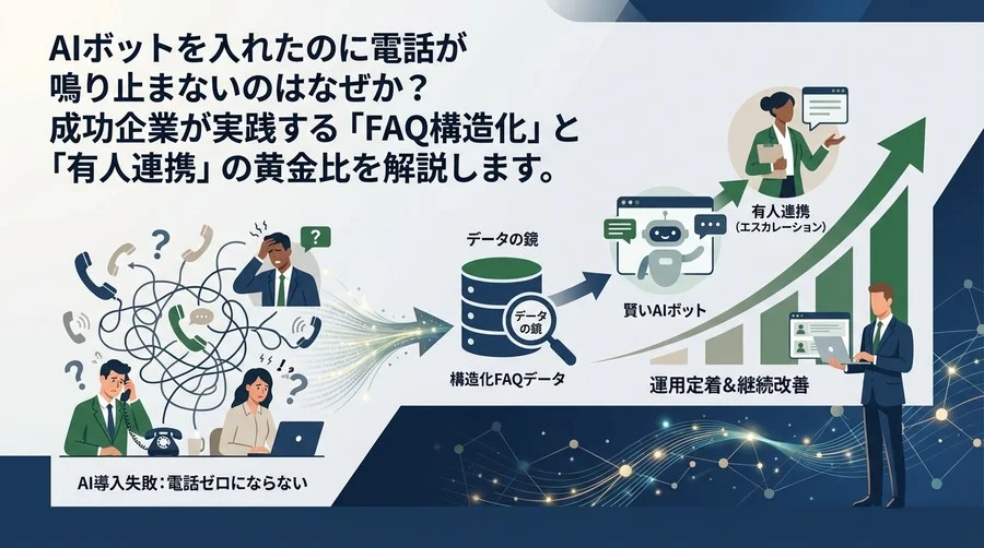 社内ヘルプデスクAIが失敗する理由と「電話ゼロ」への3つの処方箋：FAQ構造化と運用定着のベストプラクティス