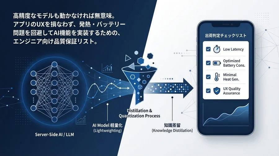 モバイル実装の品質保証：AIモデル軽量化と蒸留でUXを守る出荷判定チェックリスト
