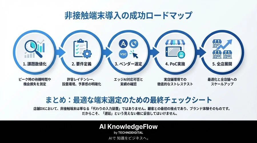 店舗DXの成否は「反応速度」で決まる。非接触端末選びで失敗しないための技術評価ガイド - Conclusion Image