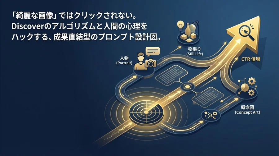 Google DiscoverのCTRを倍増させるAI画像生成プロンプト設計図【テンプレート付】