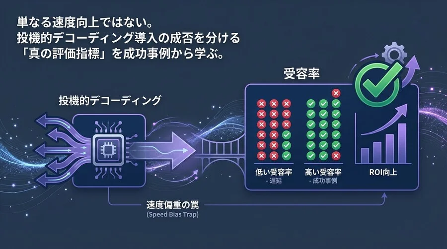 投機的デコーディング導入の成否を握る「受容率」の正体：速度偏重の罠を回避する評価指標