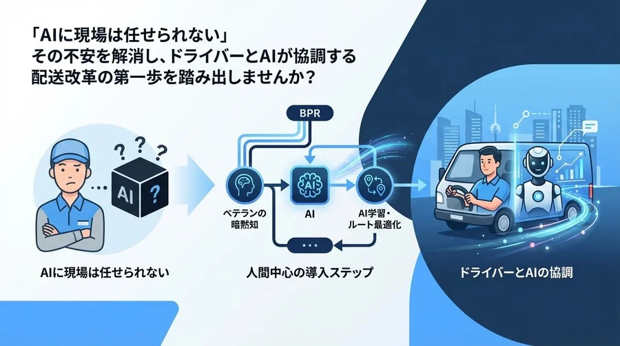 「AIに現場は任せられない」その不安を解消し、ドライバーとAIが協調する配送改革の第一歩