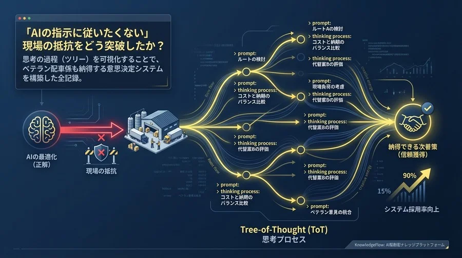 現場が拒絶した「正解」より納得できる「次善策」を。物流DXを救うTree-of-Thought意思決定AIの全貌
