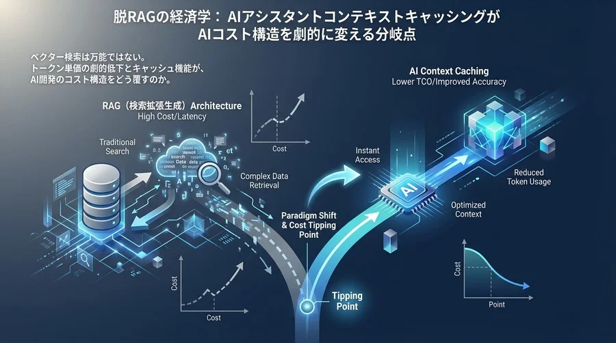 脱RAGの経済学：GeminiコンテキストキャッシングがAIコスト構造を劇的に変える分岐点