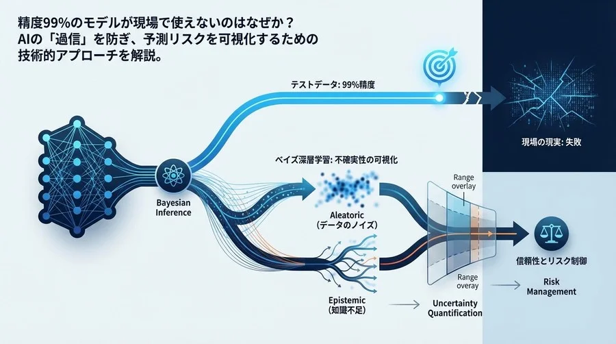精度99%のAIが現場で失敗する理由：ベイズ深層学習による「不確実性」の可視化とリスク制御