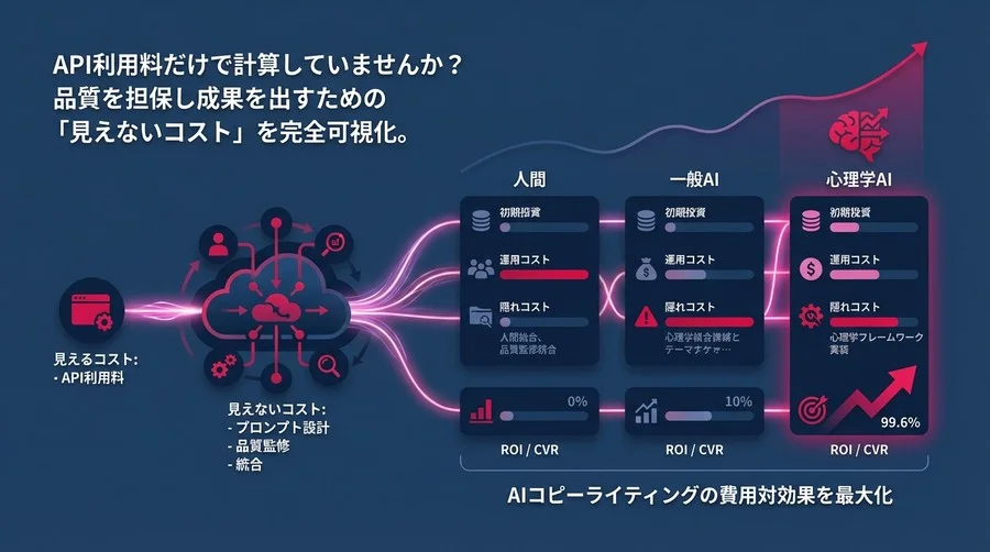 AIコピーライティングの費用対効果：心理学モデル実装の隠れコストとROI試算