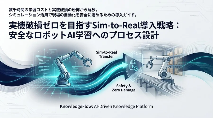 実機破損ゼロを目指すSim-to-Real導入戦略：安全なロボットAI学習へのプロセス設計