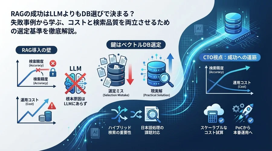 RAG成功の鍵はLLMにあらず。ベクトルDB選定で決まる検索精度とコストの現実解