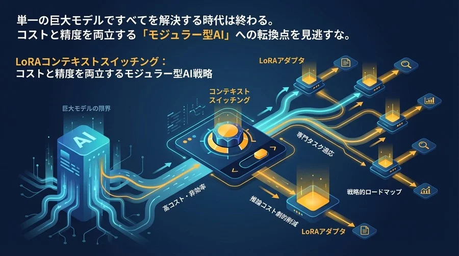 LoRAコンテキストスイッチング：コストと精度を両立するモジュラー型AI戦略