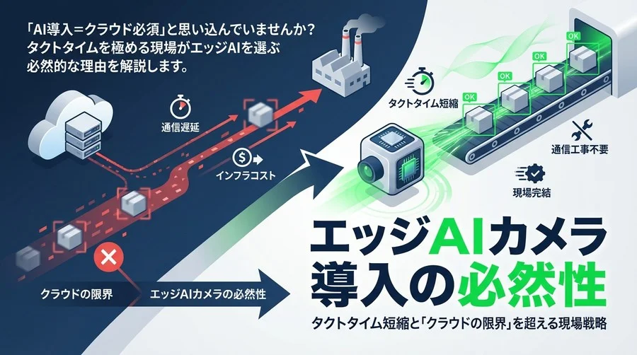 エッジAIカメラ導入の必然性：タクトタイム短縮と「クラウドの限界」を超える現場戦略
