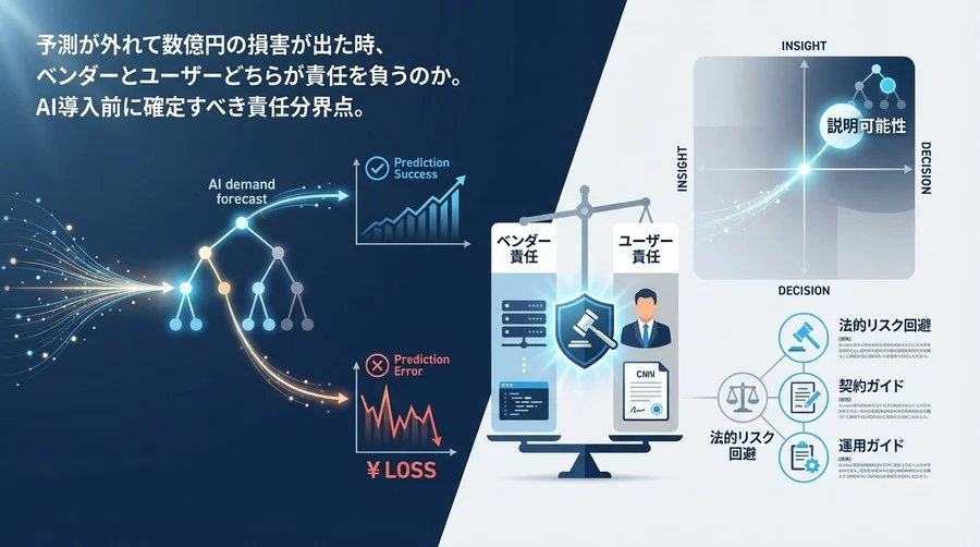 需要予測AIの予測ミスは誰の責任？法的リスクを回避しXGBoostで説明責任を果たす契約・運用ガイド