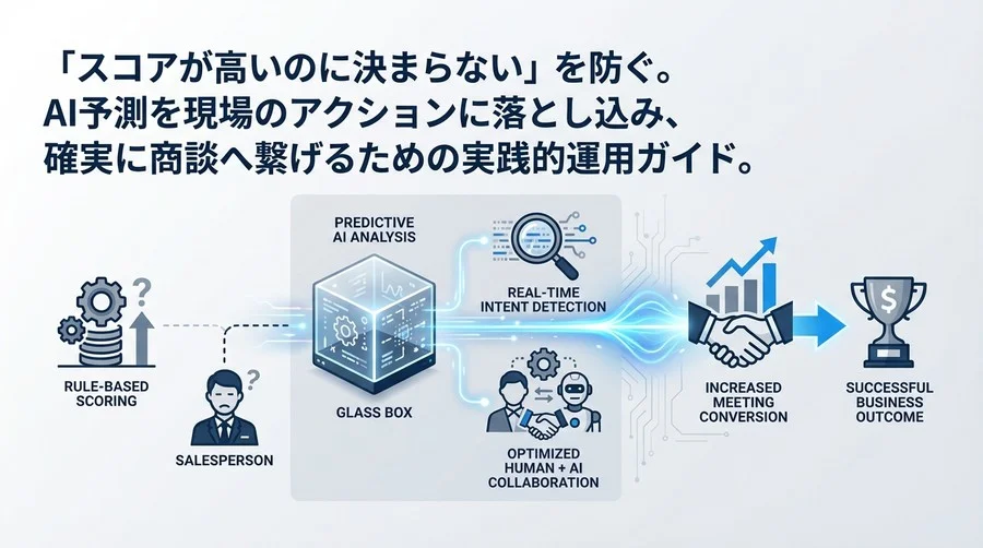 「スコアは高いのに決まらない」を防ぐ。予測分析AIで商談化率を劇的に高める現場運用術