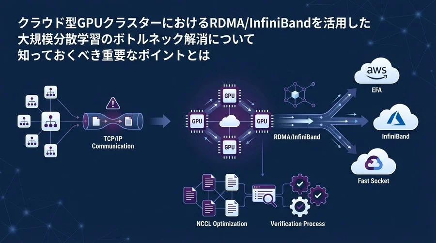 大規模分散学習の通信遅延を解消するRDMA実装標準：クラウド3社の環境構築ガイド