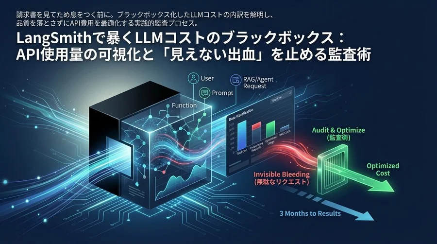 LangSmithで暴くLLMコストのブラックボックス：API使用量の可視化と「見えない出血」を止める監査術