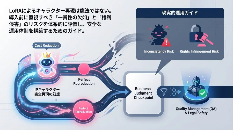 LoRA学習のリスクと対峙する：IPキャラクター完全再現の幻想と現実的運用ガイド