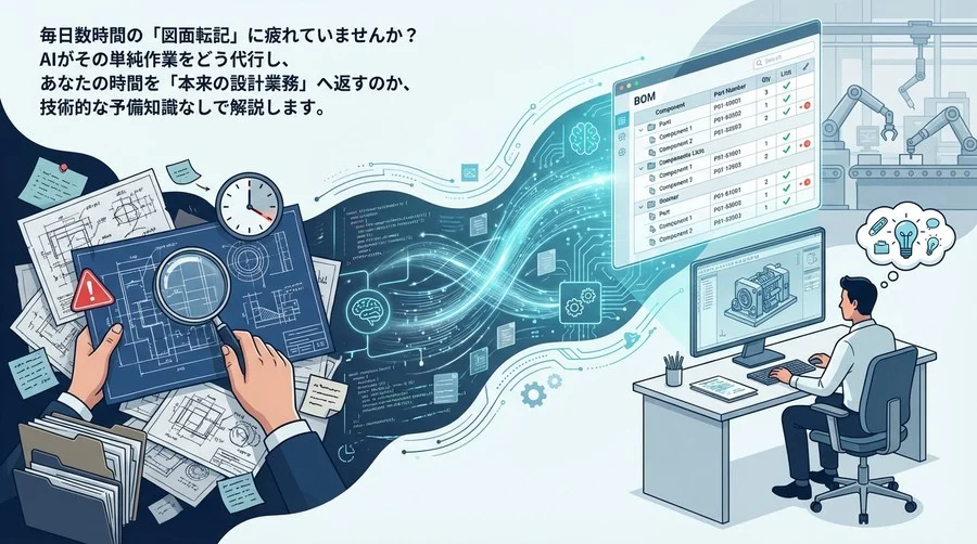 図面転記の「地獄」を8割減らすAI活用術：精度100%を諦めた先に広がるBOM自動生成の現実解