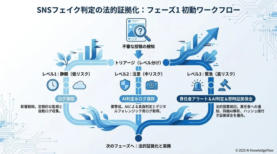 フェーズ1：疑義検知からAI判定までの初動ワークフロー - Section Image