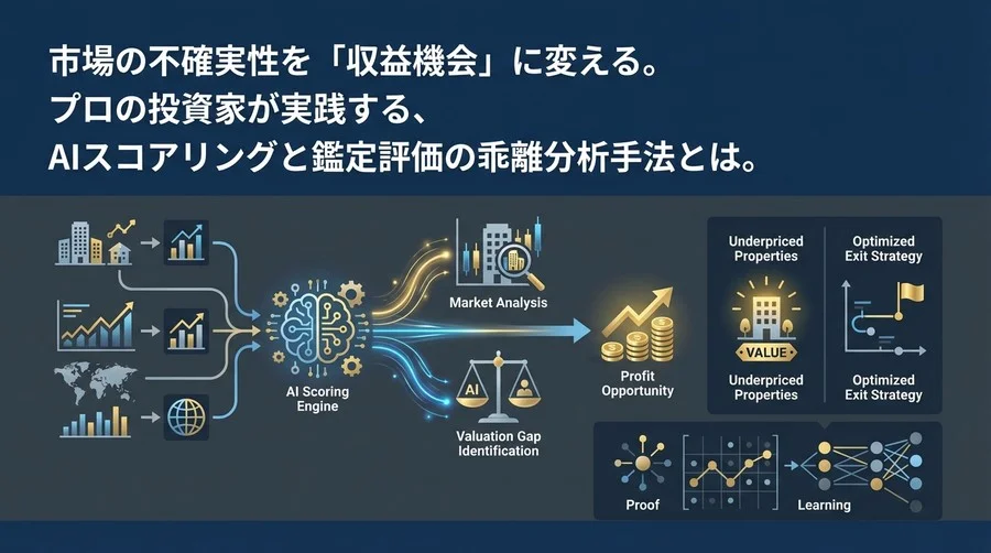 不動産投資のAIスコアリング活用：市場の歪みを見抜き収益化する実践的アプローチ