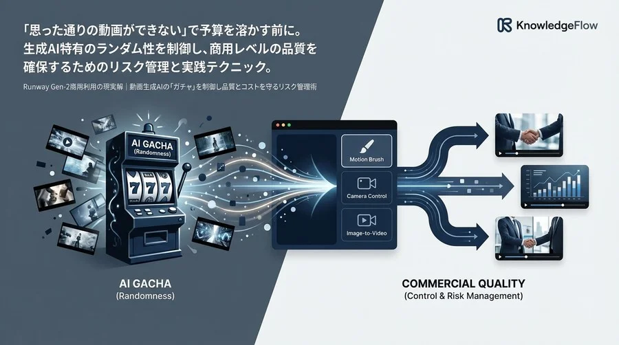 Runway Gen-2商用利用の現実解｜動画生成AIの「ガチャ」を制御し品質とコストを守るリスク管理術