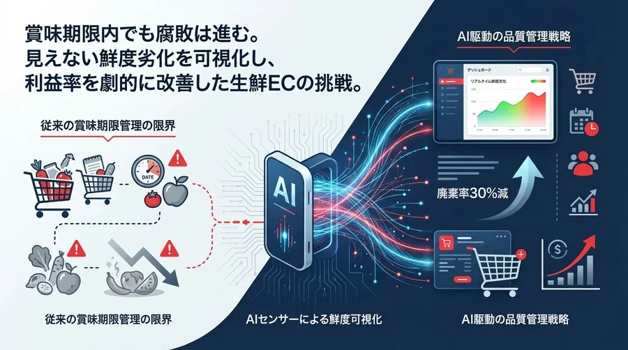 AIセンサーによる「鮮度可視化」で廃棄率削減を実現する：ダークストアにおける鮮度管理の高度化