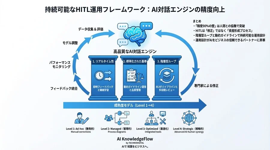 AI対話エンジンの「精度90%の壁」を突破するHITL運用戦略：人間とAIの協働設計 - Conclusion Image