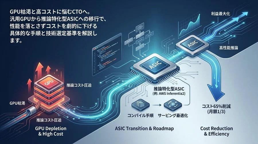GPU枯渇を乗り越える！推論特化型ASIC移行でコストを65%削減する実践ロードマップ