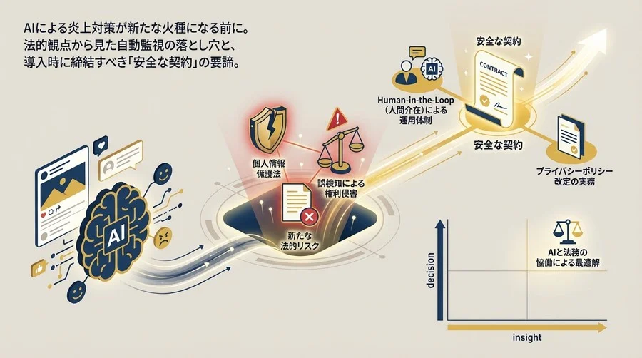 AI感情分析の法的リスク対策｜炎上を防ぐ契約と運用ガバナンスの要諦