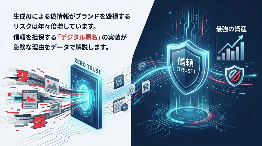 ゼロトラスト・コンテンツ配信：AI署名技術が「信頼」を最強の資産に変える理由