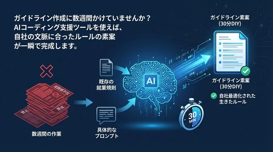 法務部不在でも可能。Copilot利用ガイドラインを「Copilot自身」に作らせる30分のDIY手順