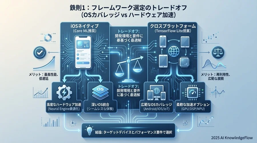 鉄則1：フレームワーク選定は「OSカバレッジ」と「ハードウェア加速」のトレードオフで決める - Section Image