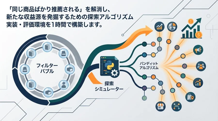 脱・フィルターバブル：Pythonで構築する強化学習レコメンドの探索シミュレーター実装