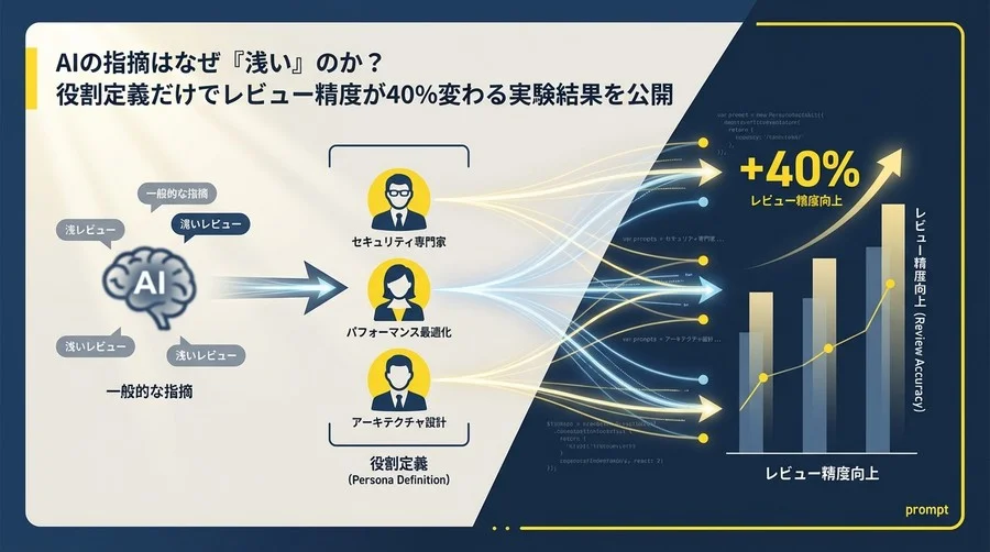 AIの指摘はなぜ「浅い」のか？役割定義だけでレビュー精度が40%変わる実験結果を公開