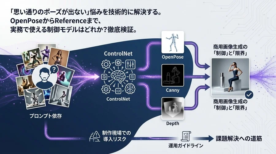 脱・プロンプト依存。ControlNet徹底検証で見えた商用画像生成の「制御」と「限界」