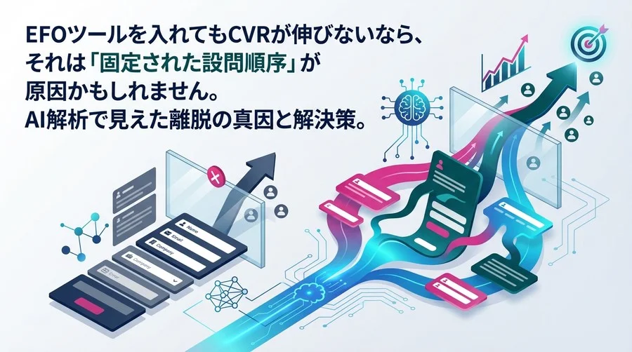 「固定された設問順序」がCVRの天井を作る理由：AI解析が示す離脱の真因と動的最適化の論理