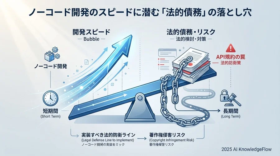 ノーコード開発のスピードに潜む「法的債務」の落とし穴 - Section Image