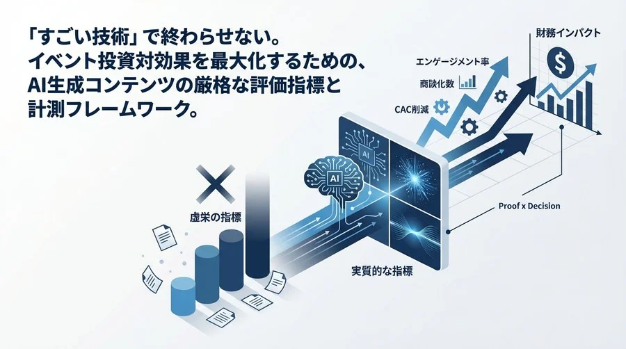 「配布数」という虚栄を捨てよ：AI生成資料のROIを証明する厳格なKPI設計論