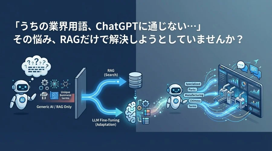 「専門用語が通じない」を卒業する。非エンジニアのためのLLMファインチューニング準備・実践マップ