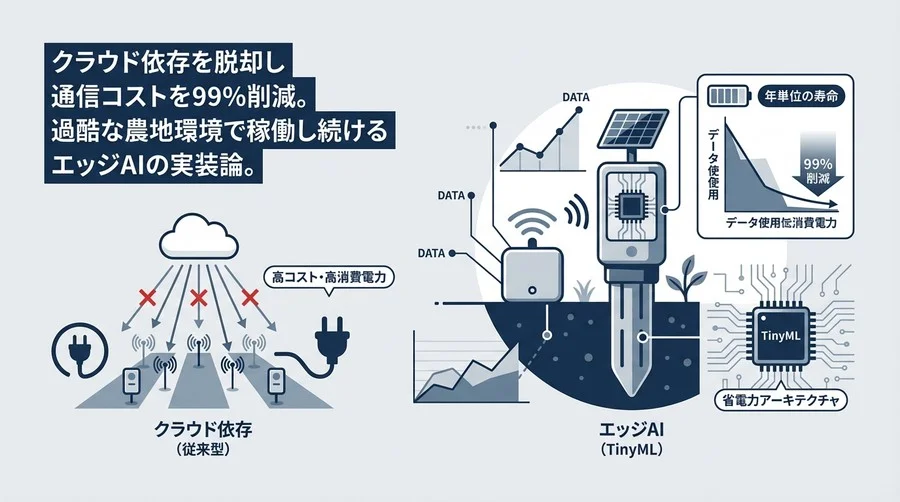 通信圏外で稼働するスマート農業AI：TinyMLによる土壌センサー自作と省電力アーキテクチャ設計論