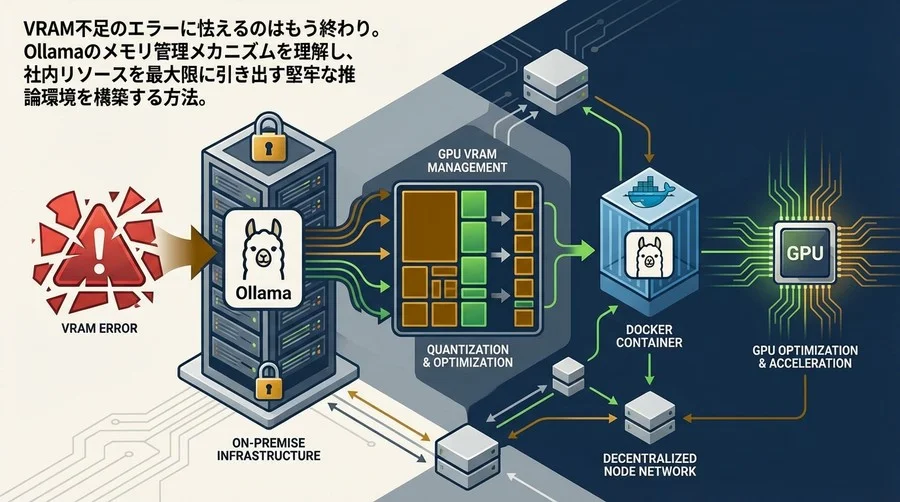 OllamaによるローカルLLM基盤構築：VRAM管理の仕組みとDockerを用いたGPU最適化の完全設計
