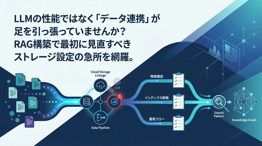 RAG高速化はLLMより「ストレージ連携」で決まる｜実務で使える30の診断リスト