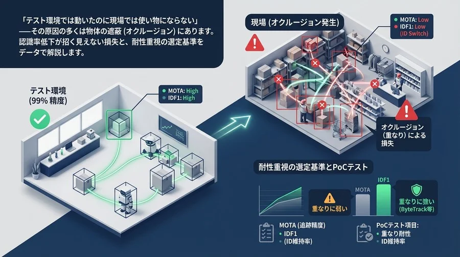 精度99%の罠を回避せよ：現場で失敗しないAIトラッキングの「重なり」対策と選定基準
