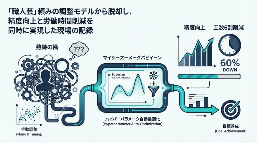 「熟練の勘」を超えるAI精度向上：ハイパーパラメータ自動最適化で開発工数を6割削減した現場の記録