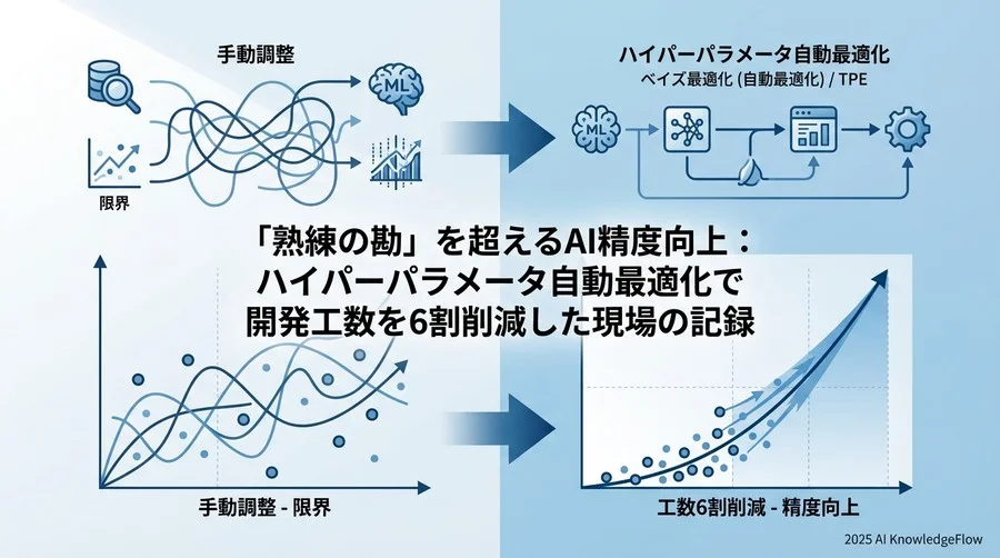 実証データ比較：人間 vs グリッドサーチ vs 自動最適化 - Section Image