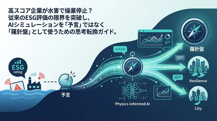 高ESGスコア企業の盲点：気候リスクAIシミュレーションを「予言」ではなく「羅針盤」にする思考法
