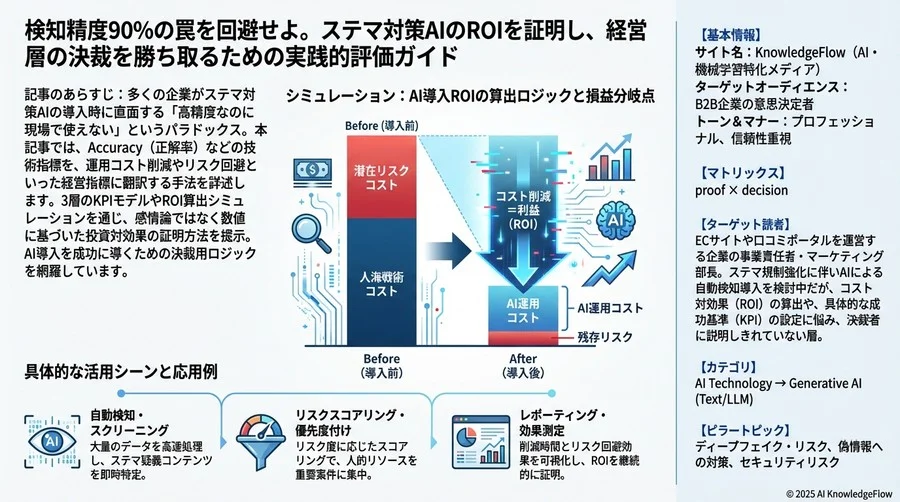 シミュレーション：AI導入ROIの算出ロジックと損益分岐点 - Section Image 3