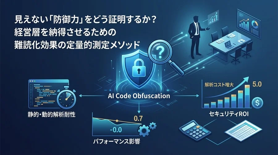 「見えない防御」を数値化せよ：AIコード難読化のROIを証明する3つのKPIと測定メソッド